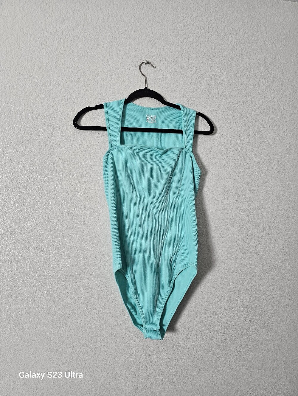 Aqua Ribbed Bodysuits Sz XL